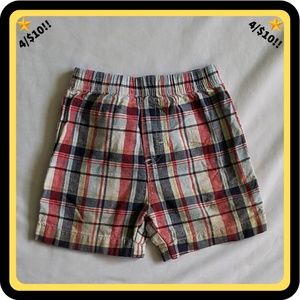 🌟4/$10🌟 Kids Play Red, White & Blue Plaid Shorts